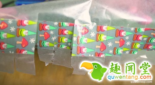 他先是用胶带这样把瓶子给环绕贴起来，接下来的超完美物品就是你每天都需要的完美物品！