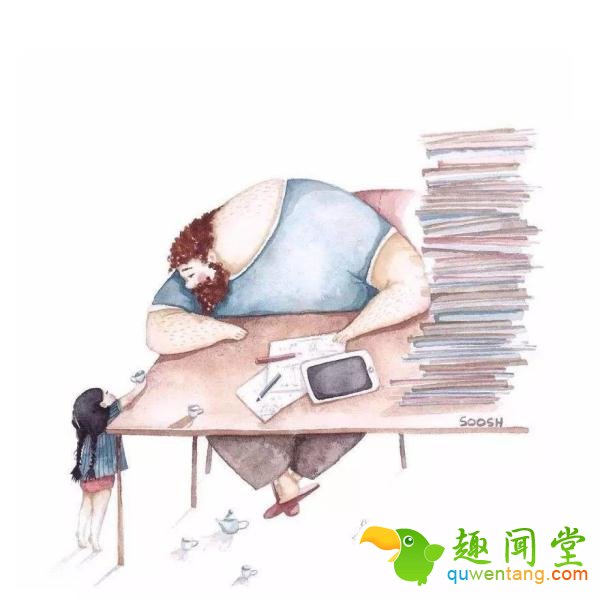 一组老爸和女儿的漫画，有人看完就给老爸打了电话