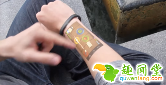 Cicret手镯：可以在皮肤上玩Android